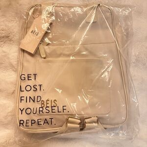 BEIS The Expandable Backpack in Beige